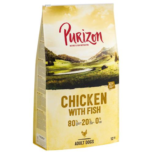 Purizon 12 kg Adult Huhn mit Fisch, getreidefreies Hundetrockenfutter