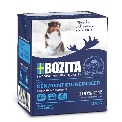 6x370g Bozita Naturals Häppchen in Gelee Rentier Hundefutter nass