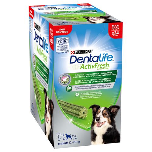 48 Sticks PURINA Dentalife Active Fresh Tägliche Zahnpflege-Snacks für mittelgroße Hunde Hundesnacks