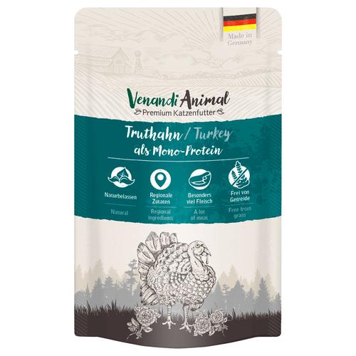 24x125g Venandi Animal Monoprotein Truthahn Katzenfutter nass