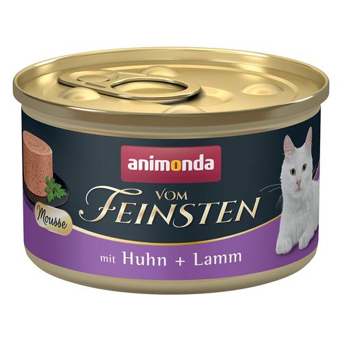 Sparpaket 24x85g animonda Vom Feinsten Adult Huhn + Lamm Katzenfutter nass