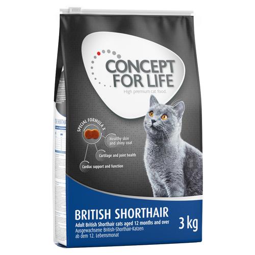 3x3kg British Shorthair Adult Concept for Life Katzenfutter trocken
