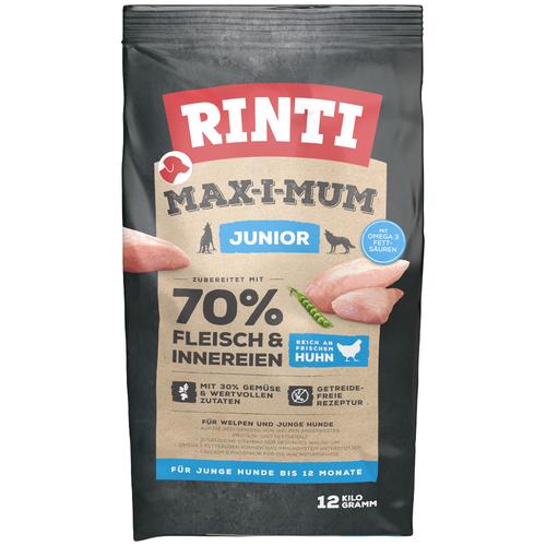 12kg Rinti Max-i-mum Junior Huhn Hundetrockenfutter