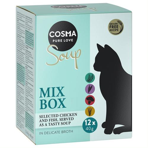 24x40g Cosma Soup Mix 2 (4 Sorten) Katzensnack