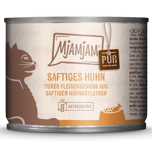 6x200g saftiges Hühnchen pur MjAMjAM Katzenfutter nass