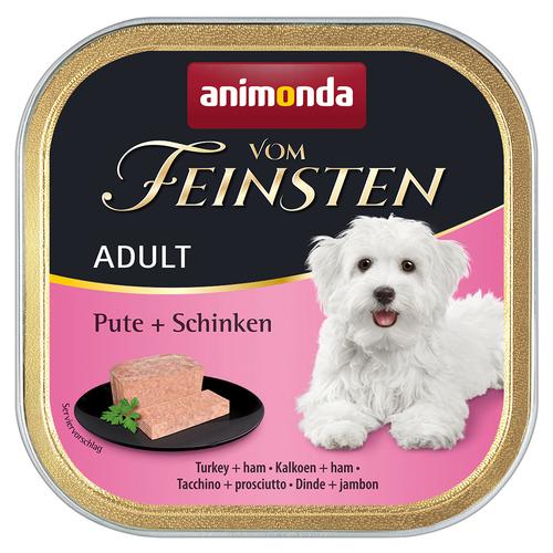 48x 150g animonda vom Feinsten Adult getreidefrei Pute & Schinken Hundefutter nass