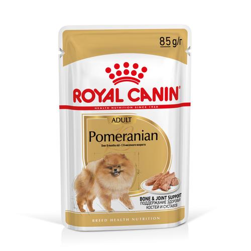 48x85g Royal Canin Breed Pomaranian Adult Mousse Hundefutter nass