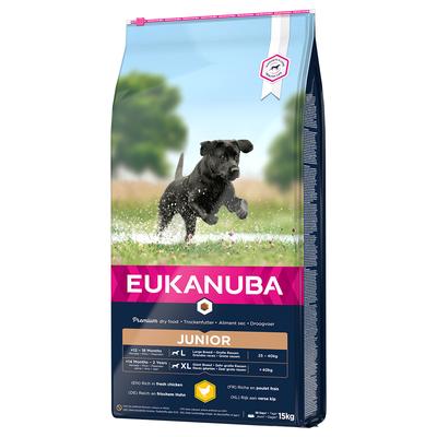 2 x 15 kg Eukanuba Junior Large Breed Huhn Hundefutter trocken