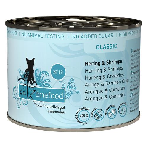 6x200g Hering & Shrimps catz finefood Katzenfutter nass