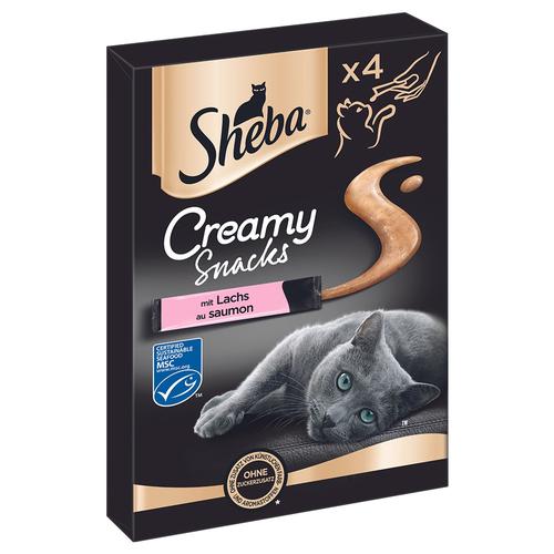 44x12g Creamy Snacks - Lachs Sheba Katzensnack