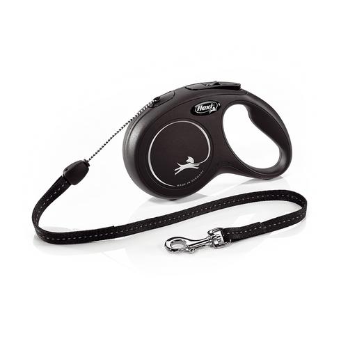 flexi New Classic Seil-Leine S schwarz, 8m Hund