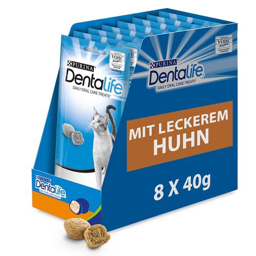 PURINA Dentalife Tägliche Katzen-Zahnpflege-Snacks mit Huhn - Sparpaket 16 x 40 g