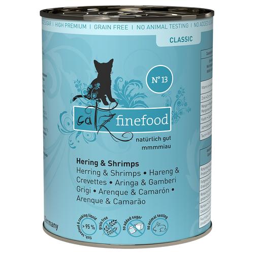 12x 400g catz finefood Hering & Shrimps Katzenfutter nass