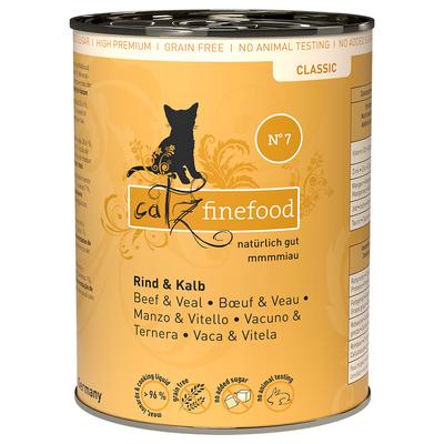 12x 400g catz finefood Rind & Kalb Katzenfutter nass