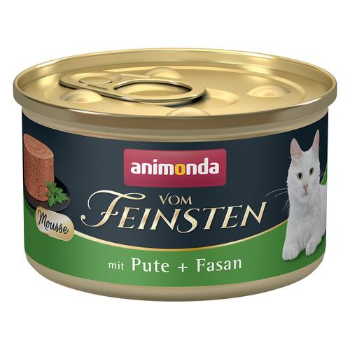 Sparpaket 24x85g animonda Vom Feinsten Adult Pute + Fasan Katzenfutter nass