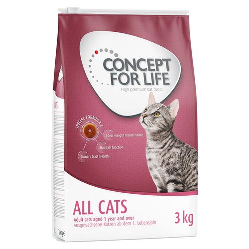 10kg All Cats Concept for Life Katzenfutter trocken