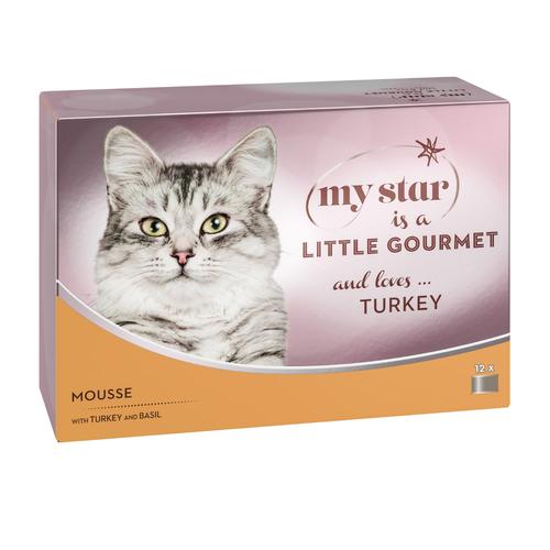 Sparpaket My Star is a little Gourmet - Mousse 48 x 85 g - Truthahn & Basilikum