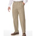 Blair Men's JohnBlairFlex Adjust-A-Band Relaxed-Fit Pleated Chinos - Tan - 46
