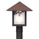 Arroyo Craftsman Evergreen 12 Inch Tall 1 Light Outdoor Post Lamp - EP-12A-OF-MB