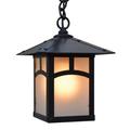 Arroyo Craftsman Evergreen 10 Inch Tall 1 Light Outdoor Hanging Lantern - EH-7SF-F-BZ