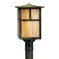 Arroyo Craftsman Mission 13 Inch Tall 1 Light Outdoor Post Lamp - MP-10T-F-VP