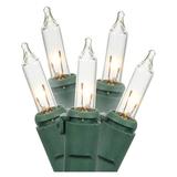 LiteSource 02496 - 150 Light Green Wire Clear 8' x 2' Trunk Wrap Net Light Miniature Christmas Light String Set