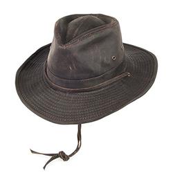 Dorfman Pacific Hats Weathered Cotton Outback Hat - Brown X-Large