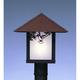 Arroyo Craftsman Evergreen 15 Inch Tall 1 Light Outdoor Post Lamp - EP-16HF-CR-RC