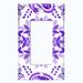 WorldAcc Purple White Mandala Flowers Tile Toggle Light Switch Wall Plate in Indigo/White | 4.5 H x 2.75 W x 0.15 D in | Wayfair F-R1-MDL091