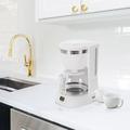 Brentwood 10-Cup Digital Coffee Maker Plastic in White | 12 H x 7.25 W x 8.25 D in | Wayfair 951115733M