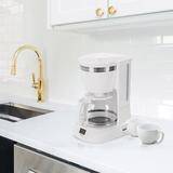 Brentwood 10-Cup Digital Coffee Maker Plastic in White | 12 H x 7.25 W x 8.25 D in | Wayfair 951115733M