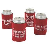 Oriental Trading Company Galentine's Day Can Sleeve Styrofoam Disposable Party Favors white in Red | 12 | Wayfair 13933271