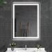 Orren Ellis Amirie Anti-Fog Bathroom Led Mirror Backlit Illuminated Mirror Touch Switch Dimmable in White | 24" x 36" | Wayfair