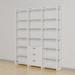 Martha Stewart California Closets® The Everyday System™ 87" H X 72" W Etagere Bookcase, Metal in White | 87 H x 72 W x 14 D in | Wayfair
