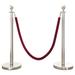 VIP Crowd Control Rope Stanchion (2 Mirror Crown Top/Flat Base + 6' Burgundy Rope) in Gray | 36 H x 12 W x 12 D in | Wayfair 1601+1654