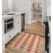 White Rectangle 3' x 5' Kitchen Mat - East Urban Home Striped Rust/Pink/Area Rug | Wayfair C6F247E3C83F43749AA3276843E790CA