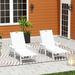 Beachcrest Home™ Montezuma 46.7" Long Reclining Single Chaise Plastic in White | 38 H x 27.6 W x 78.2 D in | Outdoor Furniture | Wayfair