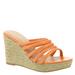 Chinese Laundry Eleana Wedge Sandal - Womens 6.5 Orange Sandal Medium