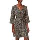 BOSS Damen C Denot Kurzes Kleid mit Twist-Front und Animal-Print Gemustert 34