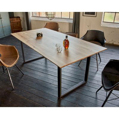 Massivholz »Fred« Wildeiche Esstisch Schweizer Kante 200x100 cm / Wildeiche natur Image