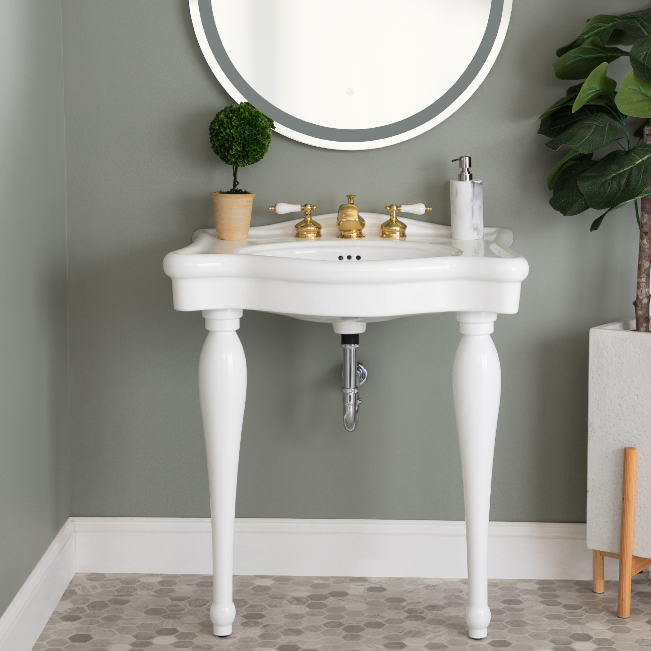 Randolph Morris Windsor 30 Inch Console Bathroom Sink RMM074-8-L
