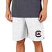 Men's Concepts Sport White/Charcoal South Carolina Gamecocks Throttle Knit Jam Shorts