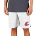 Men's Concepts Sport White/Charcoal Washington State Cougars Throttle Knit Jam Shorts