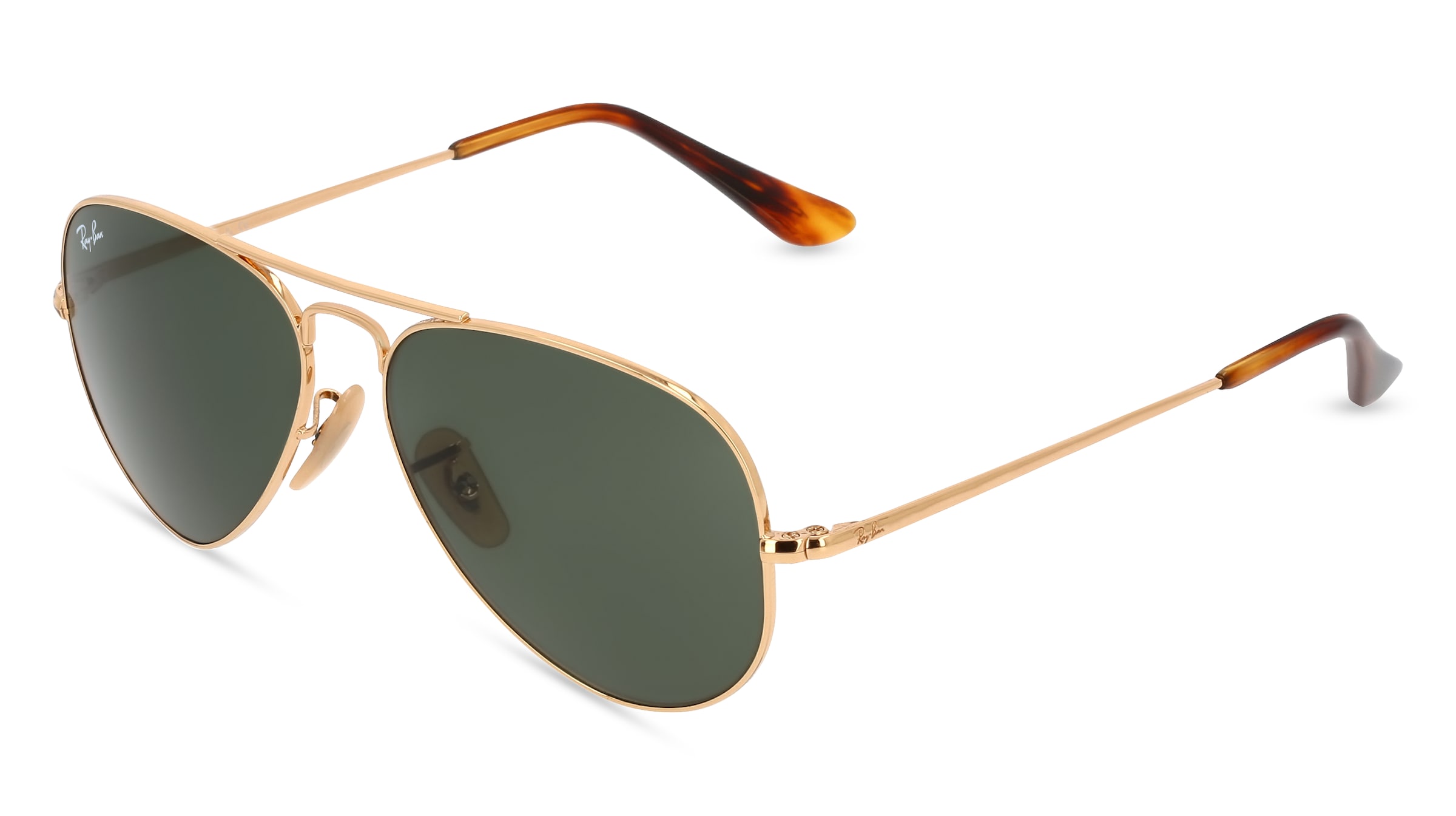Ray-Ban RB 3689 AVIATOR METAL II Unisex-Sonnenbrille Vollrand Pilot Metall-Gestell, gold