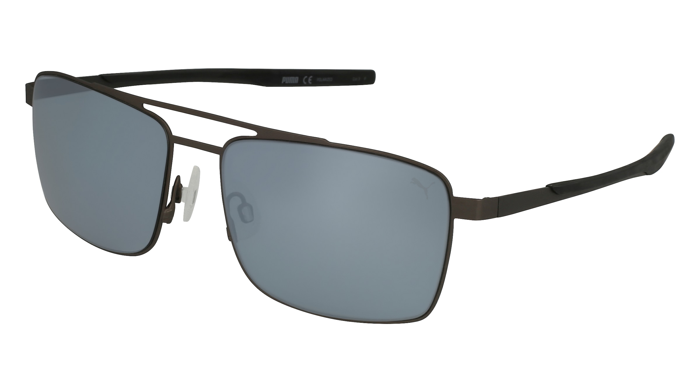 Puma PU0222S Unisex-Sonnenbrille Vollrand Quadratisch Metall-Gestell, schwarz