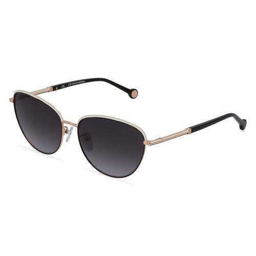 Carolina Herrera CHRSHE161 Damen-Sonnenbrille Vollrand Oval Metall-Gestell, schwarz