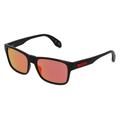 Adidas Originals OR0011 Herren-Sonnenbrille Vollrand Eckig Kunststoff-Gestell, schwarz