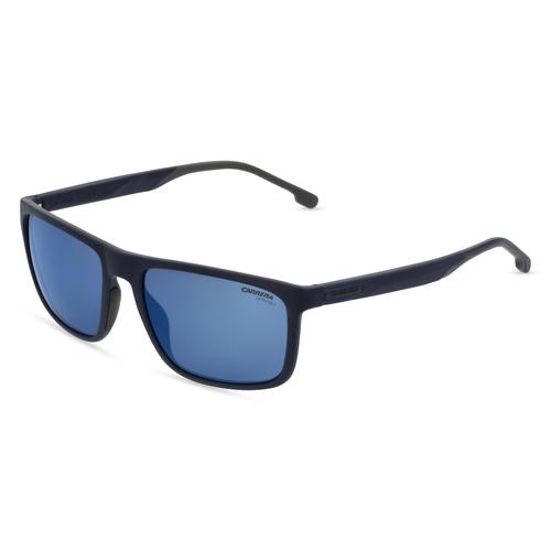 Carrera 8047/S Herren-Sonnenbrille Vollrand Eckig Kunststoff-Gestell, blau