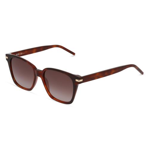 Boss 1268/S Damen-Sonnenbrille Vollrand Eckig Acetat-Gestell, braun