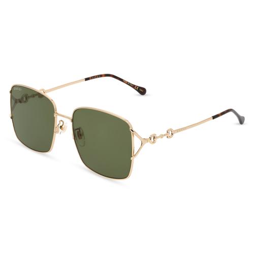 Gucci GG 1018SK Damen-Sonnenbrille Vollrand Eckig Metall-Gestell, gold